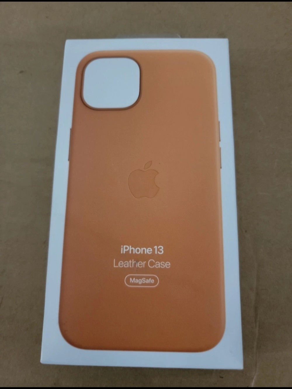Apple Authentic iPhone 13 Leather Case, Golden Brown